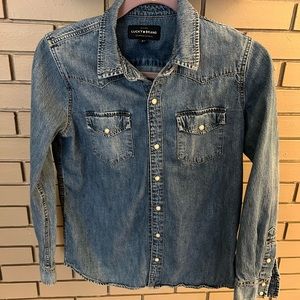 denim shirt with snaps